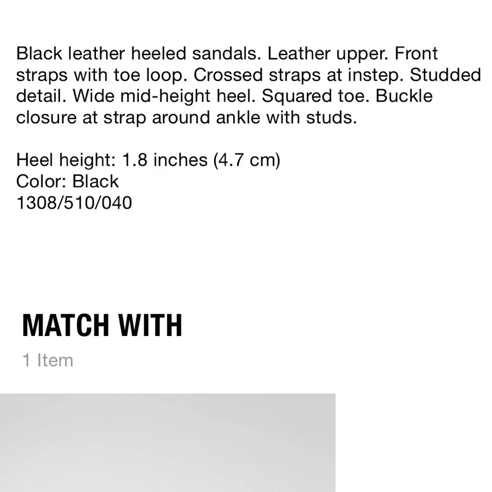 Zara leather studded ankle strap healed sandals - Picture 6 of 7